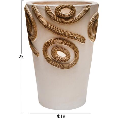 ΕΠΙΤΡΑΠΕΖΙΟ ΔΙΑΚΟΣΜΗΤΙΚΟ ΒΑΖΟ DEAN HM4677.02S ΤΕΡΑΚΟΤΑ ΣΕ ΚΡΕΜ--Φ19x25Υεκ.