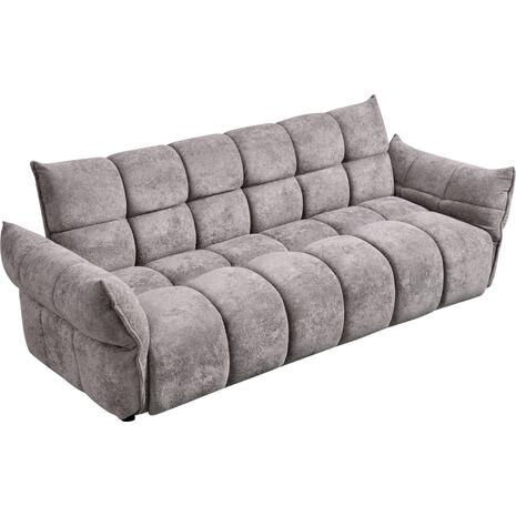 ΚΑΝΑΠΕΣ ΚΡΕΒΑΤΙ MELU HM3314.01 ΓΚΡΙ ΥΦΑΣΜΑ--ΚΑΘΙΣΜΑ POCKET SPRINGS 240-250x90x85Υεκ.