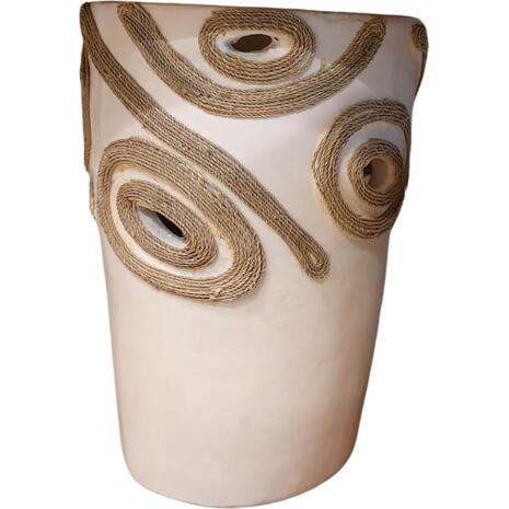 ΕΠΙΤΡΑΠΕΖΙΟ ΔΙΑΚΟΣΜΗΤΙΚΟ ΒΑΖΟ DEAN HM4677.02L ΤΕΡΑΚΟΤΑ ΣΕ ΚΡΕΜ--Φ24x35Υεκ.