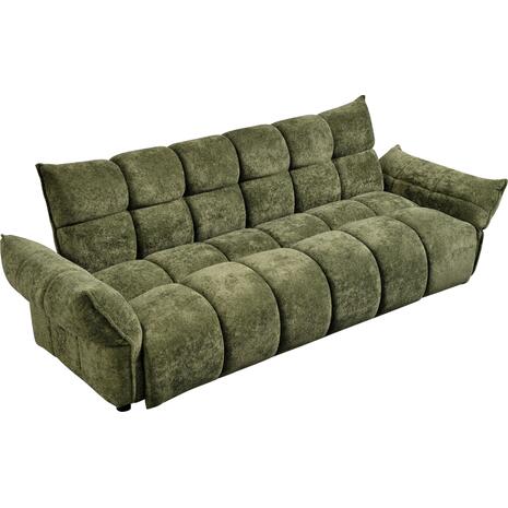 ΚΑΝΑΠΕΣ ΚΡΕΒΑΤΙ MELU HM3314.03 ΠΡΑΣΙΝΟ ΥΦΑΣΜΑ--ΚΑΘΙΣΜΑ POCKET SPRINGS 245x90x85Υεκ