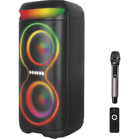 Ηχείο Bluetooth με ασύρματο μικρόφωνο, τηλεχειριστήριο και RGB φωτισμό
