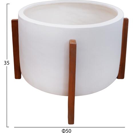 ΓΛΑΣΤΡΑ ΕΣΩΤ.ΧΩΡΟΥ HOFF HM4682.02L FIBER CEMENT ΛΕΥΚΟ-TEAK ΒΑΣΗ Φ50x35Υεκ