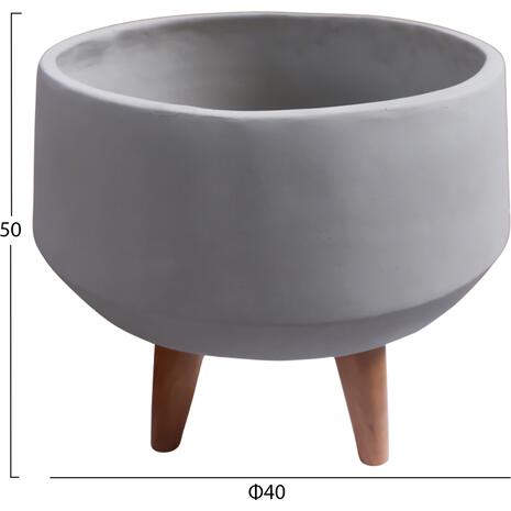 ΓΛΑΣΤΡΑ ΕΣΩΤ.ΧΩΡΟΥ QUAN HM4680.03S FIBER CEMENT ΓΚΡΙ--ΒΑΣΗ TEAK Φ37x36Υεκ