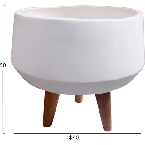 ΓΛΑΣΤΡΑ ΕΣΩΤ.ΧΩΡΟΥ QUAN HM4680.02S FIBER CEMENT ΛΕΥΚΟ--ΒΑΣΗ TEAK Φ37x36Υεκ