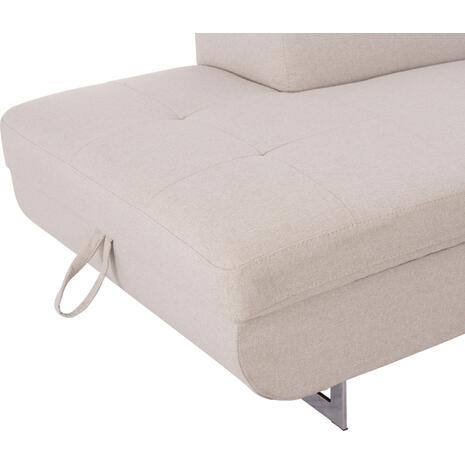 ΓΩΝΙΑΚΟΣ ΚΑΝΑΠΕΣ-ΚΡΕΒΑΤΙ ΜΕ ΑΠΟΘ.ΧΩΡΟ ENCORE HM3301.03L ΜΠΕΖ ΥΦΑΣΜΑ 285x205x90Υεκ.