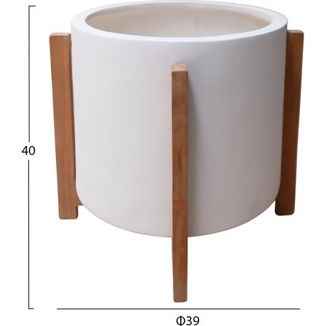 ΓΛΑΣΤΡΑ ΕΣΩΤ.ΧΩΡΟΥ HOFF HM4682.02M FIBER CEMENT ΛΕΥΚΟ-TEAK ΒΑΣΗ Φ40x39Υεκ