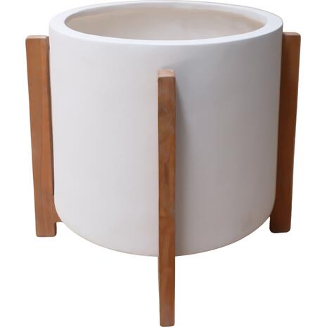 ΓΛΑΣΤΡΑ ΕΣΩΤ.ΧΩΡΟΥ HOFF HM4682.02M FIBER CEMENT ΛΕΥΚΟ-TEAK ΒΑΣΗ Φ40x39Υεκ