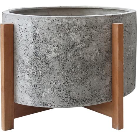 ΓΛΑΣΤΡΑ ΕΣΩΤ.ΧΩΡΟΥ HOFF HM4682.03L FIBER CEMENT ΓΚΡΙ-TEAK ΒΑΣΗ Φ50x35Υεκ