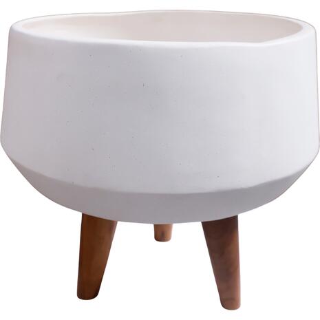 ΓΛΑΣΤΡΑ ΕΣΩΤ.ΧΩΡΟΥ QUAN HM4680.02S FIBER CEMENT ΛΕΥΚΟ--ΒΑΣΗ TEAK Φ37x36Υεκ