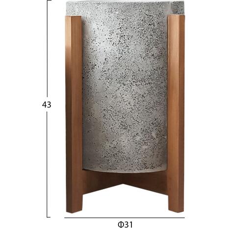 ΓΛΑΣΤΡΑ ΕΣΩΤ.ΧΩΡΟΥ HOFF HM4682.03S FIBER CEMENT ΓΚΡΙ-TEAK ΒΑΣΗ Φ33x42Υεκ