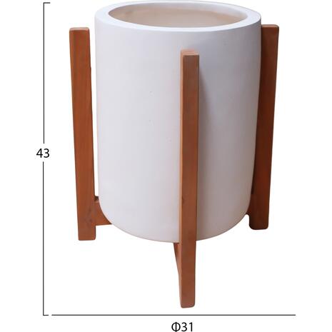 ΓΛΑΣΤΡΑ ΕΣΩΤ.ΧΩΡΟΥ HOFF HM4682.02S FIBER CEMENT ΛΕΥΚΟ-TEAK ΒΑΣΗ Φ33x42Υεκ