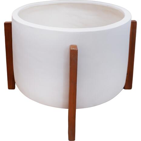 ΓΛΑΣΤΡΑ ΕΣΩΤ.ΧΩΡΟΥ HOFF HM4682.02L FIBER CEMENT ΛΕΥΚΟ-TEAK ΒΑΣΗ Φ50x35Υεκ