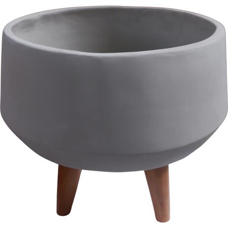 ΓΛΑΣΤΡΑ ΕΣΩΤ.ΧΩΡΟΥ QUAN HM4680.03S FIBER CEMENT ΓΚΡΙ--ΒΑΣΗ TEAK Φ37x36Υεκ