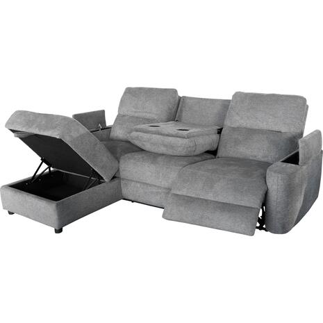 ΚΑΝΑΠΕΣ ΑΡΙΣΤΕΡΗ ΓΩΝΙΑ SYNTHIA HM3308.03L ΑΝΑΚΛΙΣΗ & ΑΠΟΘ.ΧΩΡΟΣ--ΓΚΡΙ 246x159x97Υεκ