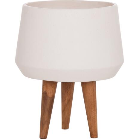 ΓΛΑΣΤΡΑ ΕΣΩΤ.ΧΩΡΟΥ QUAN HM4680.02M FIBER CEMENT ΛΕΥΚΟ--ΒΑΣΗ TEAK Φ35x50Υεκ