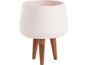 ΓΛΑΣΤΡΑ ΕΣΩΤ.ΧΩΡΟΥ QUAN HM4680.02M FIBER CEMENT ΛΕΥΚΟ--ΒΑΣΗ TEAK Φ35x50Υεκ