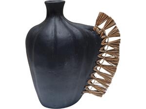 ΕΠΙΤΡΑΠΕΖΙΟ ΔΙΑΚΟΣΜΗΤΙΚΟ JEBB HM4689.01 ΜΑΥΡΗ ΤΕΡΑΚΟΤΑ & GRASS--32x15x33Υεκ.