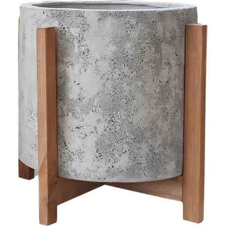 ΓΛΑΣΤΡΑ ΕΣΩΤ.ΧΩΡΟΥ HOFF HM4682.03M FIBER CEMENT ΓΚΡΙ-TEAK ΒΑΣΗ Φ40x39Υεκ