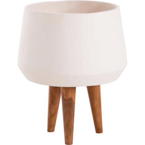 ΓΛΑΣΤΡΑ ΕΣΩΤ.ΧΩΡΟΥ QUAN HM4680.02M FIBER CEMENT ΛΕΥΚΟ--ΒΑΣΗ TEAK Φ35x50Υεκ