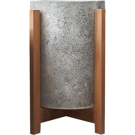 ΓΛΑΣΤΡΑ ΕΣΩΤ.ΧΩΡΟΥ HOFF HM4682.03S FIBER CEMENT ΓΚΡΙ-TEAK ΒΑΣΗ Φ33x42Υεκ