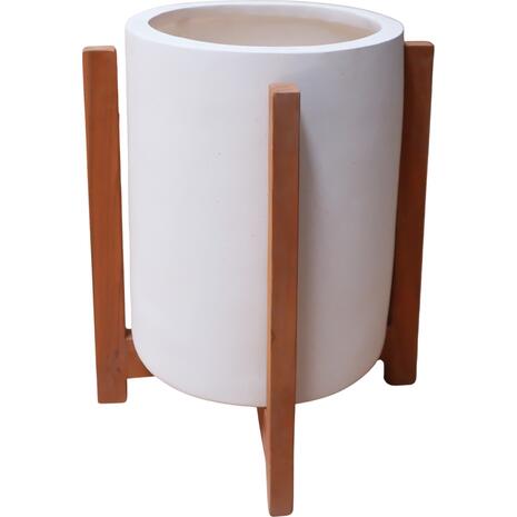 ΓΛΑΣΤΡΑ ΕΣΩΤ.ΧΩΡΟΥ HOFF HM4682.02S FIBER CEMENT ΛΕΥΚΟ-TEAK ΒΑΣΗ Φ33x42Υεκ