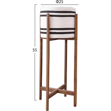 ΓΛΑΣΤΡΑ-ΚΑΣΠΟ ΕΣΩΤ.ΧΩΡΟΥ RENTIL HM4683M FIBER CEMENT ΛΕΥΚΟ/ΜΑΥΡΟ--ΒΑΣΗ TEAK Φ27x66Υεκ