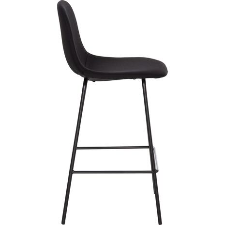 ΣΚΑΜΠΟ ΜΠΑΡ VINCENT HM9298.24 ΜΕΣΑΙΟΥ ΥΨΟΥΣ-ΜΑΥΡΟ ΥΦΑΣΜΑ-ΜΕΤΑΛΛΙΚΑ ΠΟΔΙΑ 43x50x92,5Υεκ (σετ 4 τεμαχίων)