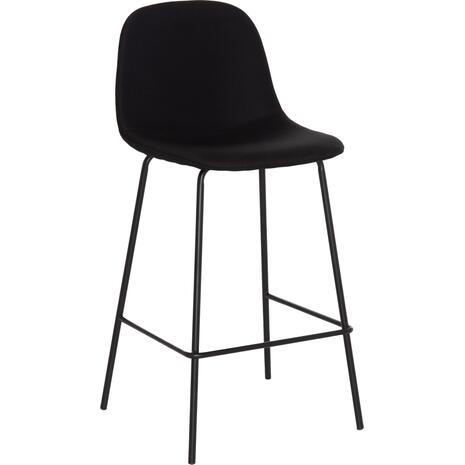 ΣΚΑΜΠΟ ΜΠΑΡ VINCENT HM9298.24 ΜΕΣΑΙΟΥ ΥΨΟΥΣ-ΜΑΥΡΟ ΥΦΑΣΜΑ-ΜΕΤΑΛΛΙΚΑ ΠΟΔΙΑ 43x50x92,5Υεκ (σετ 4 τεμαχίων)