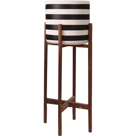 ΓΛΑΣΤΡΑ-ΚΑΣΠΟ ΕΣΩΤ.ΧΩΡΟΥ RENTIL HM4683L FIBER CEMENT ΛΕΥΚΟ/ΜΑΥΡΟ--ΒΑΣΗ TEAK Φ35x45Υεκ