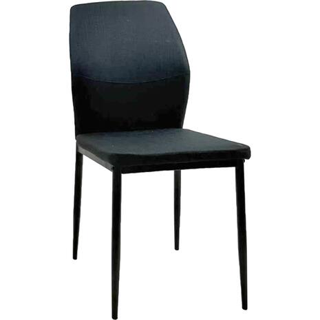 ΚΑΡΕΚΛΑ ΤΡΑΠΕΖΑΡΙΑΣ DIAZ HM18346.02 ΜΑΥΡΟ ΥΦΑΣΜΑ & ΜΕΤΑΛΛΙΚΑ ΠΟΔΙΑ 41,5x52x87Υεκ. (σετ 4 τεμαχίων)