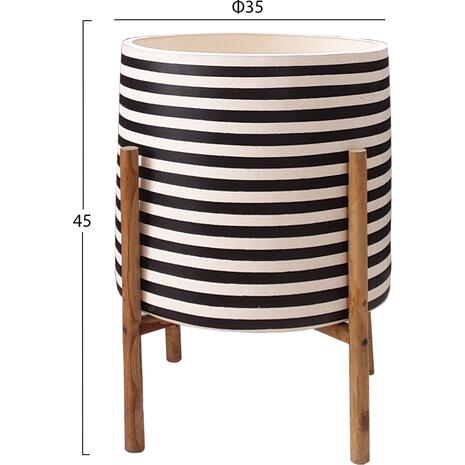 ΓΛΑΣΤΡΑ ΕΣΩΤ.ΧΩΡΟΥ RENTIL HM4683S FIBER CEMENT ΛΕΥΚΟ/ΜΑΥΡΟ--ΒΑΣΗ TEAK Φ23x60Υεκ