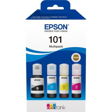 Μελάνια εκτυπωτή Epson 101 4 Inkjet Printer Cartridges Multipack Yellow / Cyan / Magenta / Black (C13T03V64A) (EPST03V64A) (Multipack)