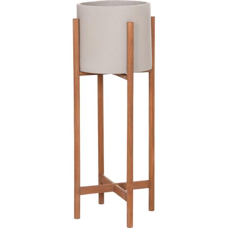 ΓΛΑΣΤΡΑ ΕΣΩΤ.ΧΩΡΟΥ RENTIL HM4684.03L FIBER CEMENT ΧΡΩΜΑ ΓΚΡΙ--ΒΑΣΗ TEAK Φ27x66Υ