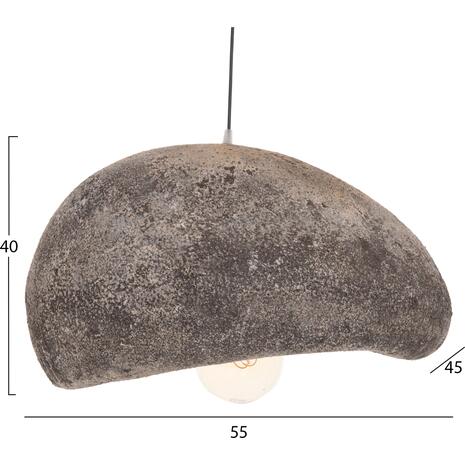 ΦΩΤΙΣΤΙΚΟ ΟΡΟΦΗΣ ΜΕ ΟΨΗ ΠΕΤΡΑΣ STONER (M) HM4418.04 ΓΚΡΙ--55x45x40Υεκ.