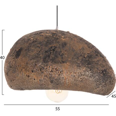 ΦΩΤΙΣΤΙΚΟ ΟΡΟΦΗΣ ΜΕ ΟΨΗ ΠΕΤΡΑΣ STONER (M) HM4418.03 ΓΚΡΙ/ΚΑΦΕ--55x45x40Υεκ.