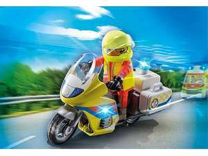 Playmobil City Life Διασώστης Με Μοτοσικλέτα 71205