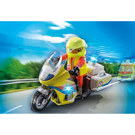 Playmobil City Life Διασώστης Με Μοτοσικλέτα 71205