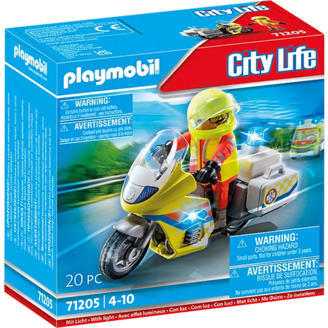 Playmobil City Life Διασώστης Με Μοτοσικλέτα 71205