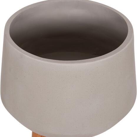 ΓΛΑΣΤΡΑ ΕΣΩΤ.ΧΩΡΟΥ QUAN HM4680.03L FIBER CEMENT ΓΚΡΙ--ΒΑΣΗ TEAK Φ38x62Υεκ