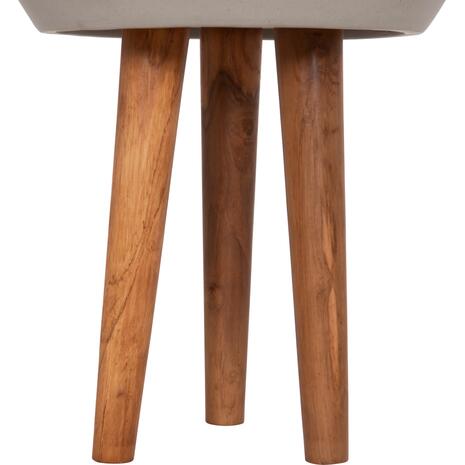 ΓΛΑΣΤΡΑ ΕΣΩΤ.ΧΩΡΟΥ QUAN HM4680.03L FIBER CEMENT ΓΚΡΙ--ΒΑΣΗ TEAK Φ38x62Υεκ