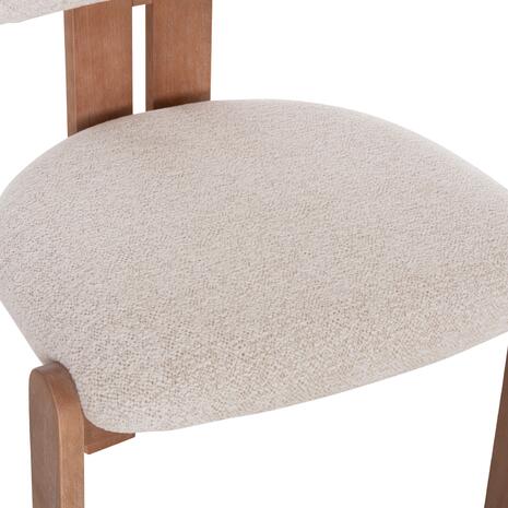 ΚΑΡΕΚΛΑ ΤΡΑΠΕΖΑΡΙΑΣ KARVO HM18252.01 ΜΠΕΖ ΥΦΑΣΜΑ--ΞΥΛΟ ΟΞΙΑΣ 57x50x79Υεκ (σετ 2 τεμαχίων)