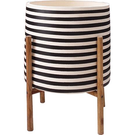 ΓΛΑΣΤΡΑ ΕΣΩΤ.ΧΩΡΟΥ RENTIL HM4683S FIBER CEMENT ΛΕΥΚΟ/ΜΑΥΡΟ--ΒΑΣΗ TEAK Φ23x60Υεκ