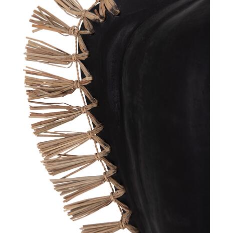 ΕΠΙΤΡΑΠΕΖΙΟ ΔΙΑΚΟΣΜΗΤΙΚΟ JEBB HM4689.01 ΜΑΥΡΗ ΤΕΡΑΚΟΤΑ & GRASS--32x15x33Υεκ.