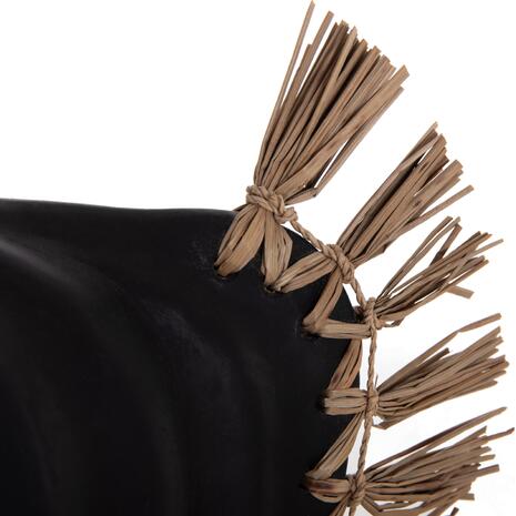 ΕΠΙΤΡΑΠΕΖΙΟ ΔΙΑΚΟΣΜΗΤΙΚΟ JEBB HM4689.01 ΜΑΥΡΗ ΤΕΡΑΚΟΤΑ & GRASS--32x15x33Υεκ.