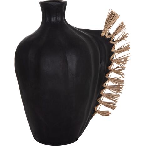 ΕΠΙΤΡΑΠΕΖΙΟ ΔΙΑΚΟΣΜΗΤΙΚΟ JEBB HM4689.01 ΜΑΥΡΗ ΤΕΡΑΚΟΤΑ & GRASS--32x15x33Υεκ.