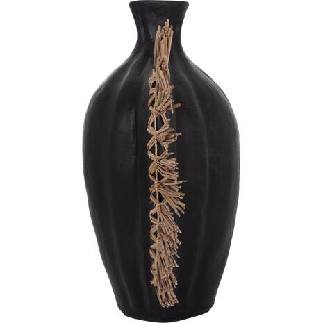 ΕΠΙΤΡΑΠΕΖΙΟ ΔΙΑΚΟΣΜΗΤΙΚΟ JEBB HM4689.01 ΜΑΥΡΗ ΤΕΡΑΚΟΤΑ & GRASS--32x15x33Υεκ.