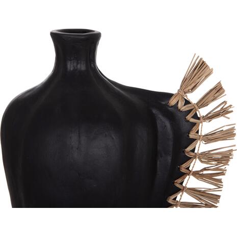 ΕΠΙΤΡΑΠΕΖΙΟ ΔΙΑΚΟΣΜΗΤΙΚΟ JEBB HM4689.01 ΜΑΥΡΗ ΤΕΡΑΚΟΤΑ & GRASS--32x15x33Υεκ.