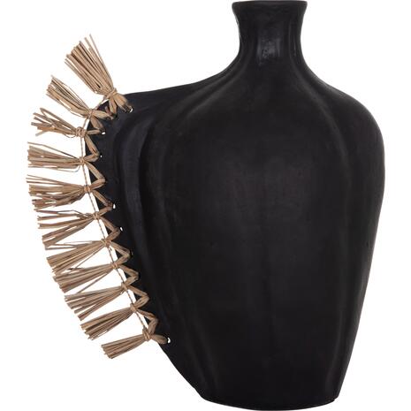 ΕΠΙΤΡΑΠΕΖΙΟ ΔΙΑΚΟΣΜΗΤΙΚΟ JEBB HM4689.01 ΜΑΥΡΗ ΤΕΡΑΚΟΤΑ & GRASS--32x15x33Υεκ.