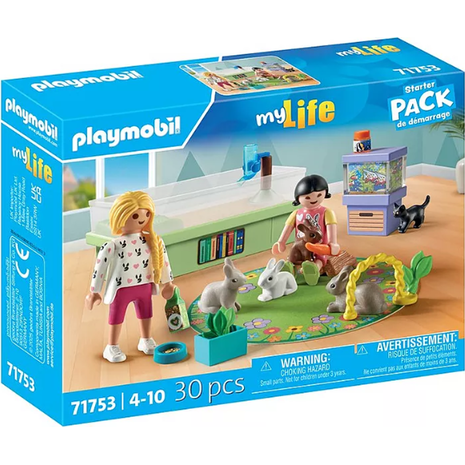 Playmobil My Life Starter Pack Παίζοντας Με Τα Κουνελάκια 71753