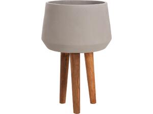 ΓΛΑΣΤΡΑ ΕΣΩΤ.ΧΩΡΟΥ QUAN HM4680.03L FIBER CEMENT ΓΚΡΙ--ΒΑΣΗ TEAK Φ38x62Υεκ